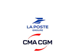 Logo La Poste Groupe et logo CMA CGM