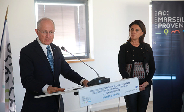 photo de la conférence avec Philippe Wahl, président-directeur général du Groupe La Poste