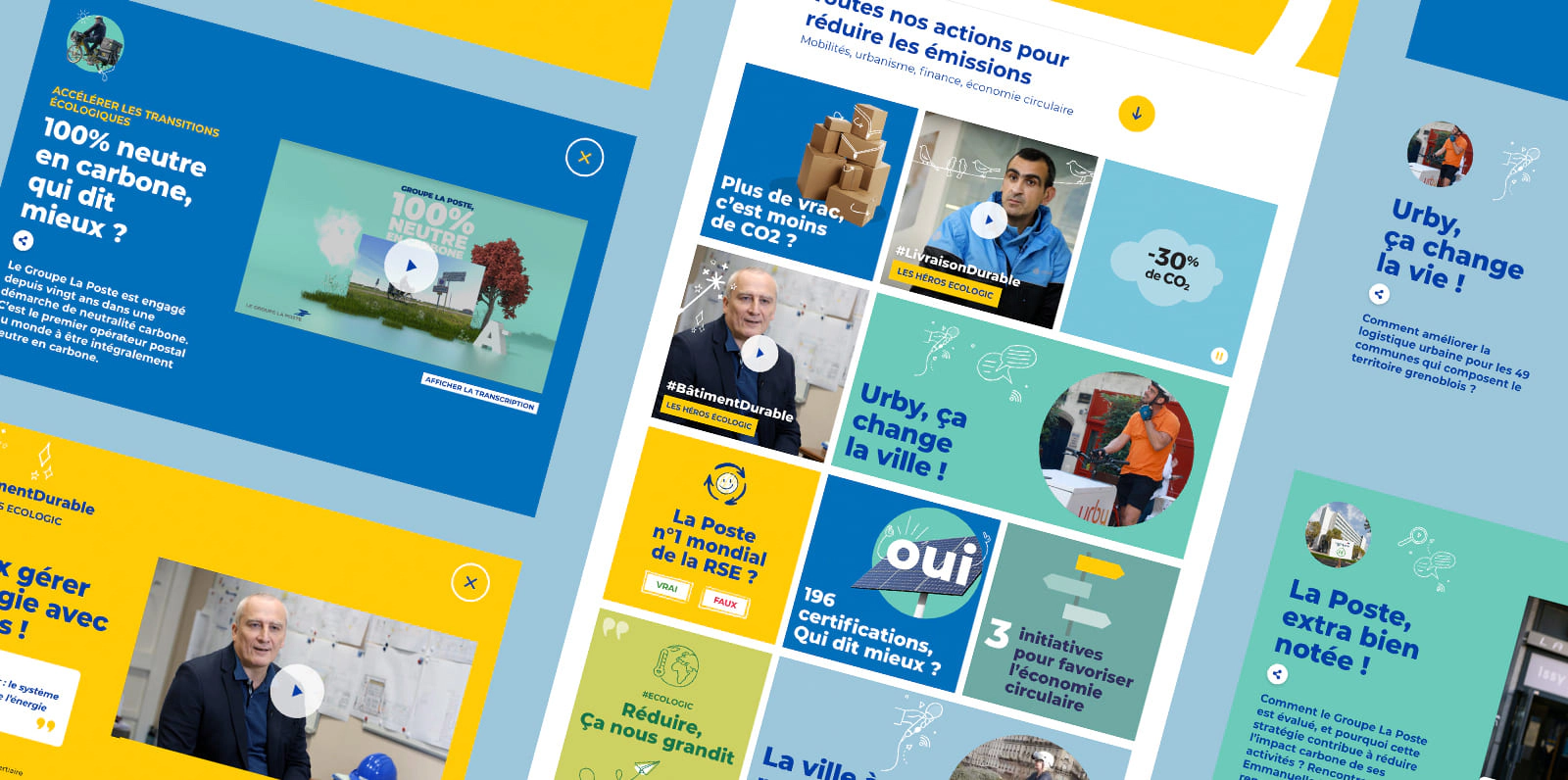Mosaïque représentant les contenus du Focus "Engagement Environnementaux"