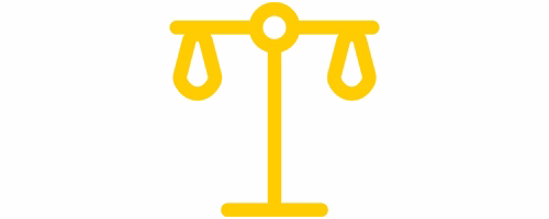 une balance jaune