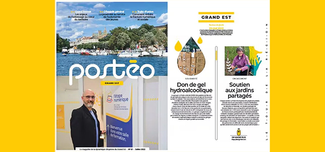 Couverture du numéro 61 de Postéo, région Grand Est