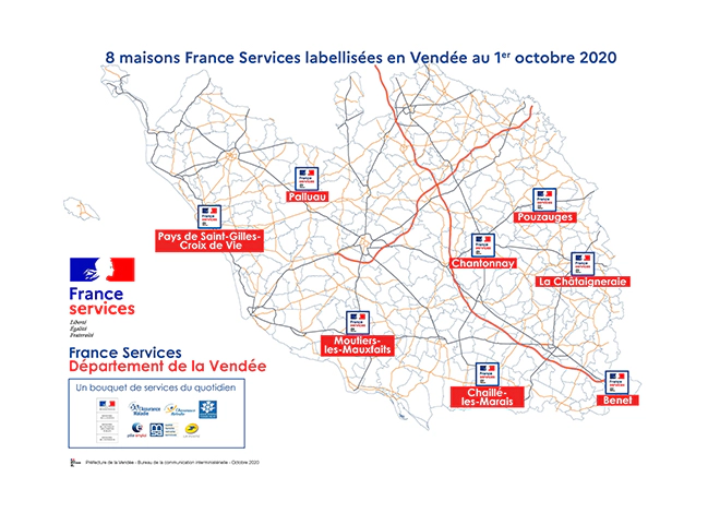 Le déploiement de l’offre France Services en Vendée répond à une priorité gouvernementale qui est de proposer dans chaque territoire un bouquet de services au public