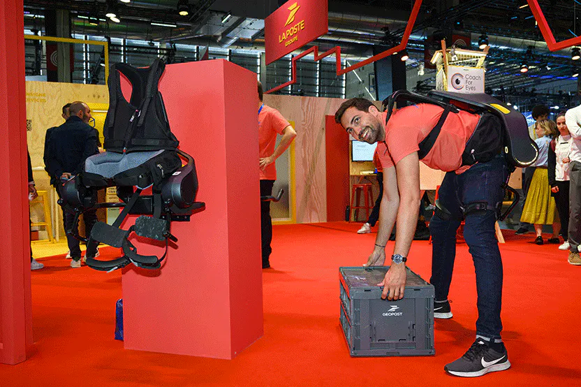 exosquelette testé par geopost